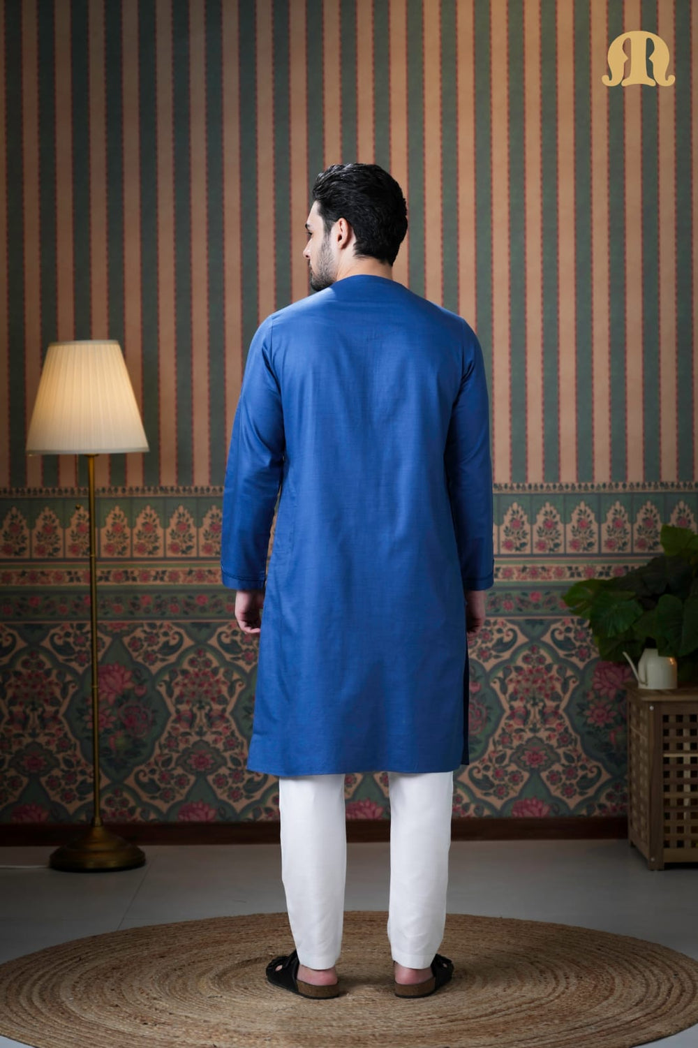 Emrati Kurta Set Blue for Men