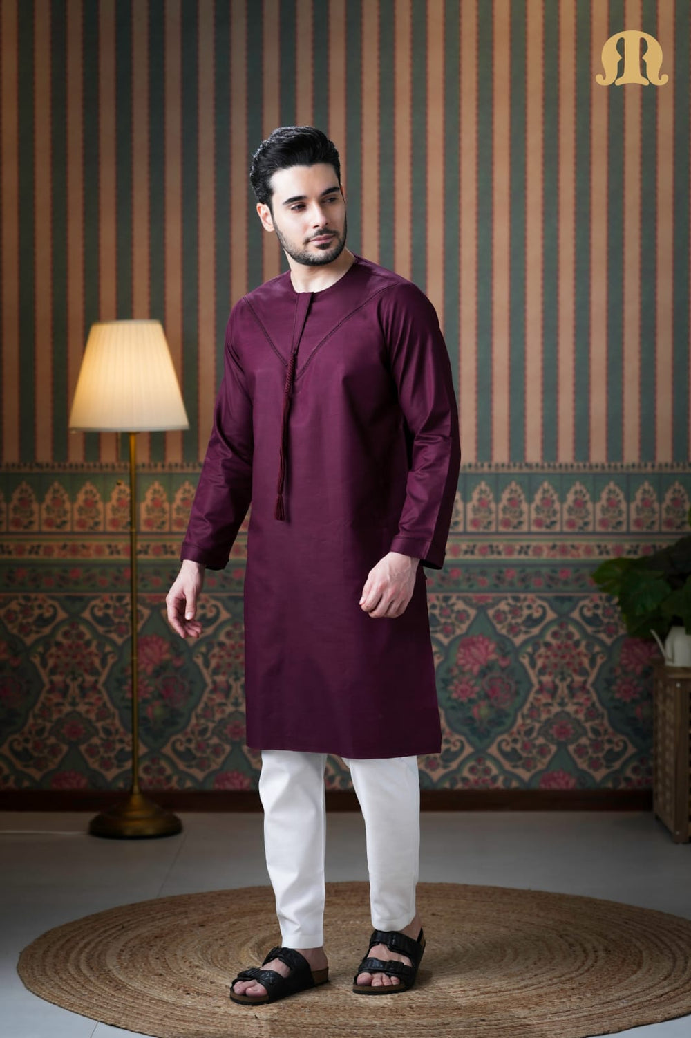 Emrati Kurta Set Maroon for men