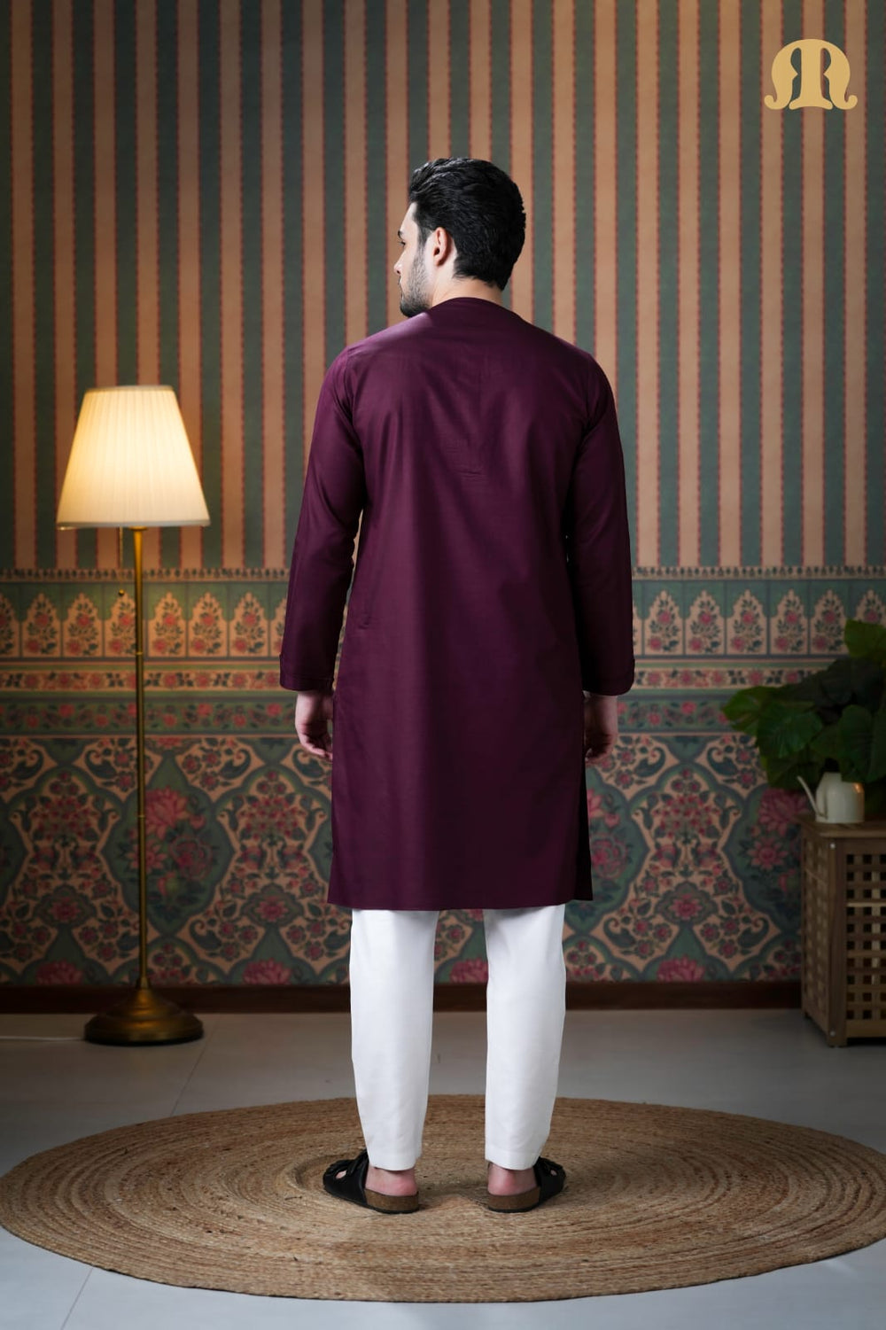 Emrati Kurta Set Maroon for men