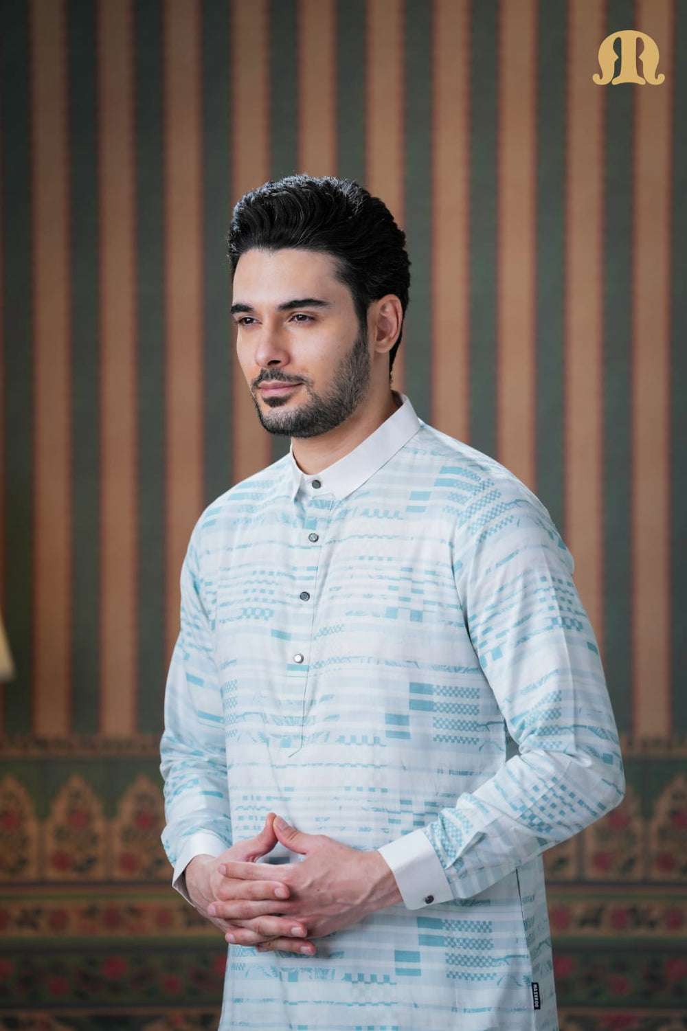 Kumsal Pathani White For Men