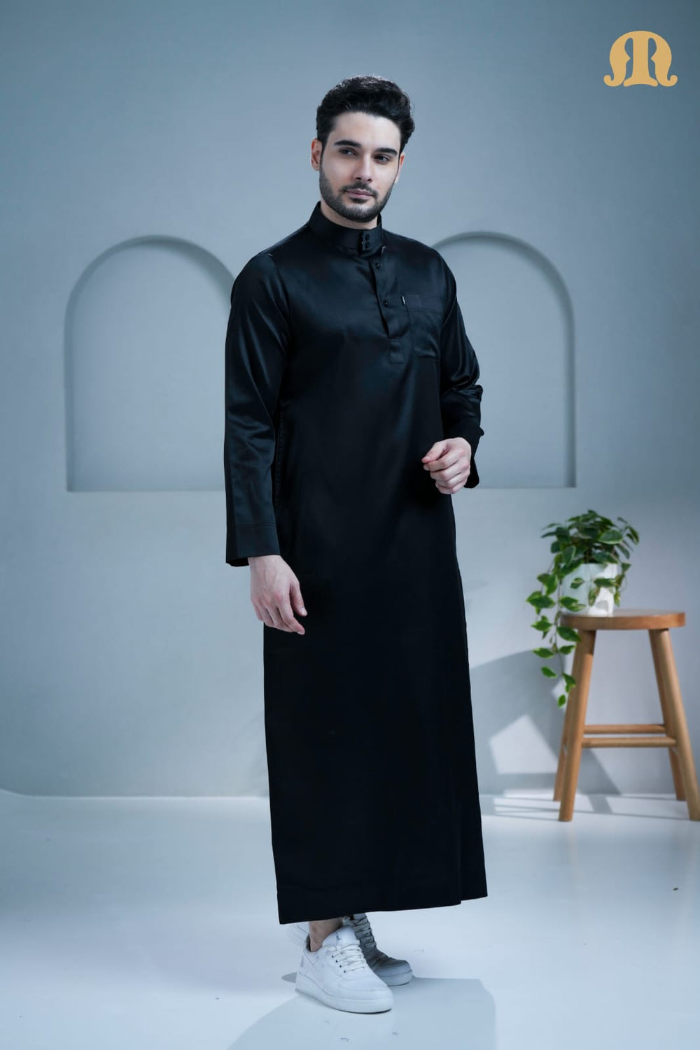 Mashroo Classics Saudi Thobe Black