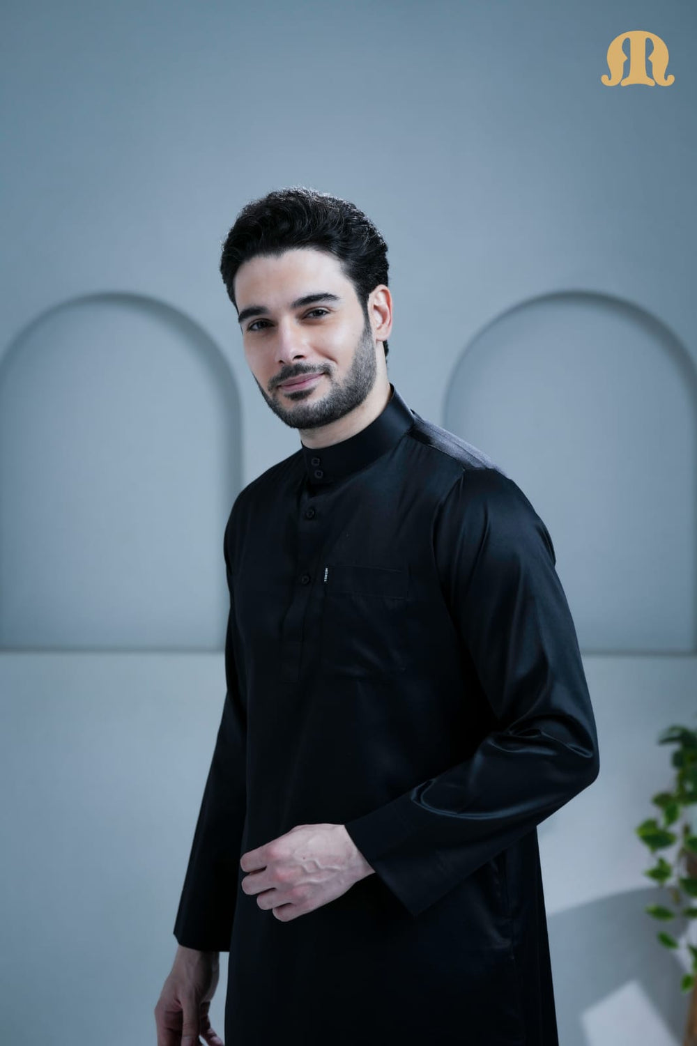 Mashroo Classics Saudi Thobe Black