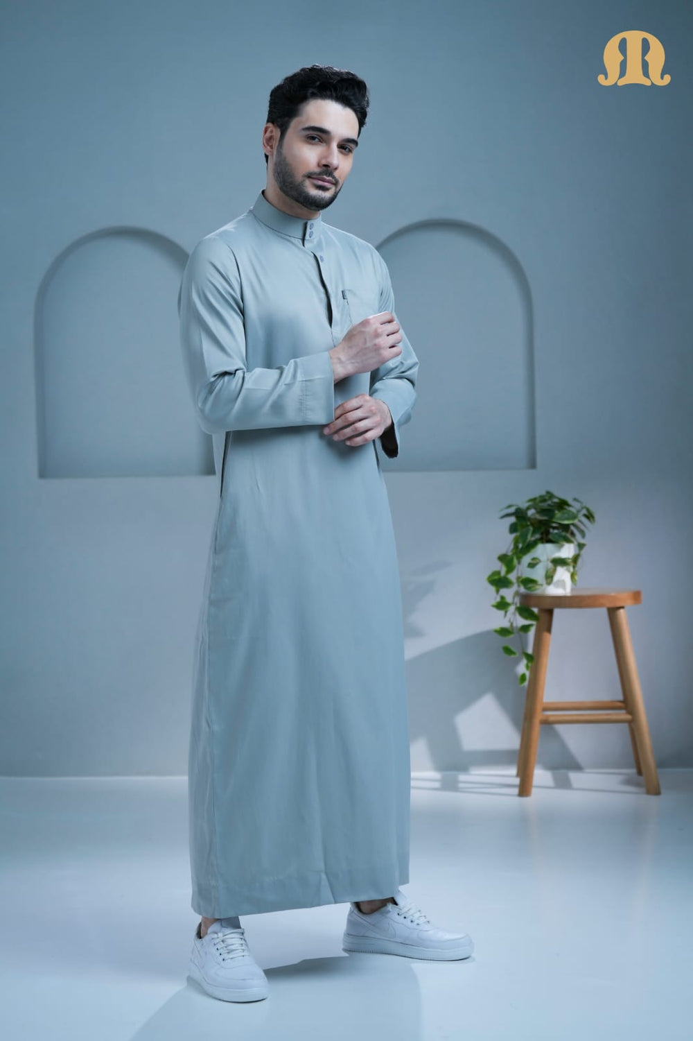 Mashroo Classics Saudi Thobe L Grey