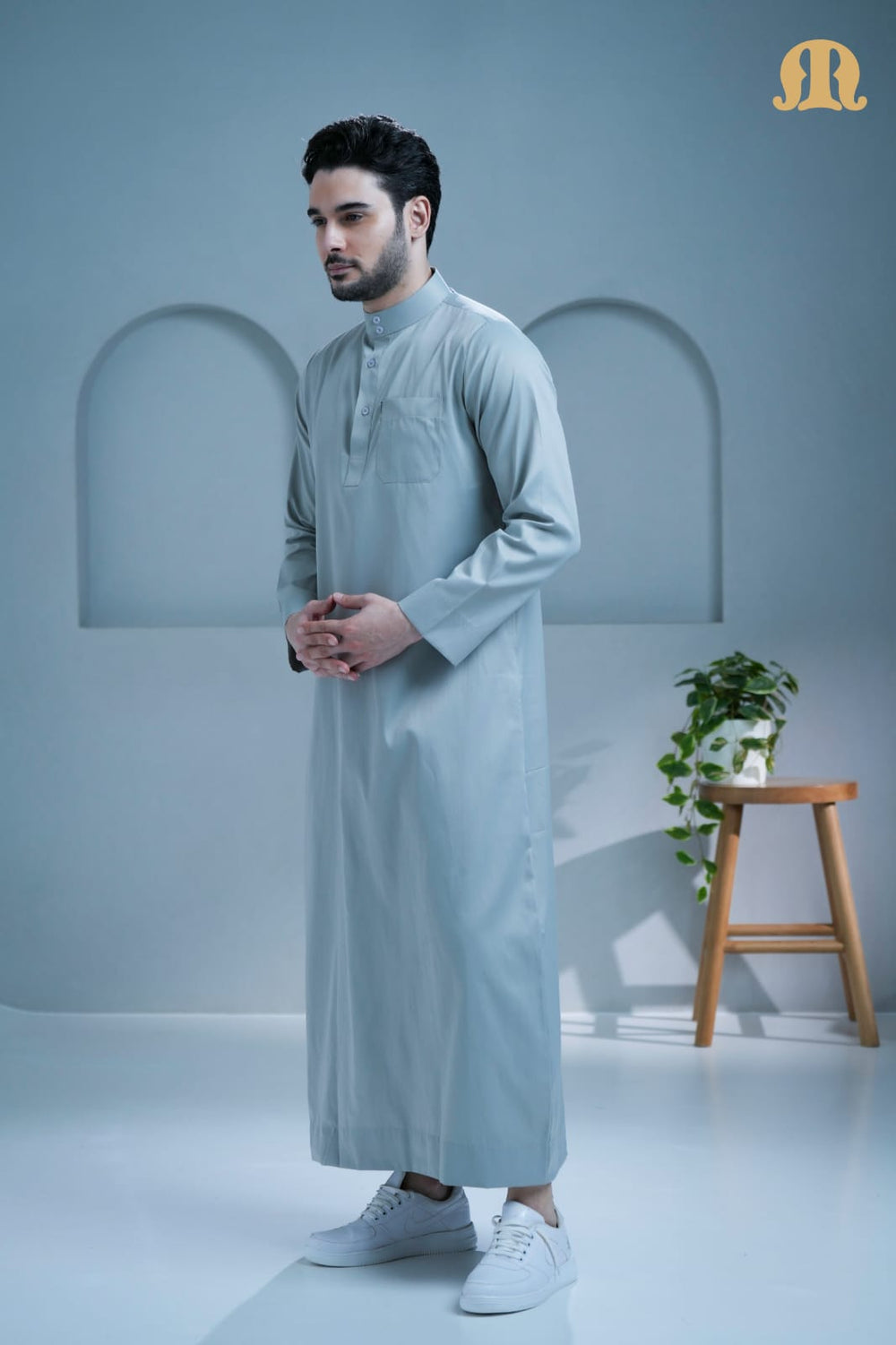 Mashroo Classics Saudi Thobe L Grey