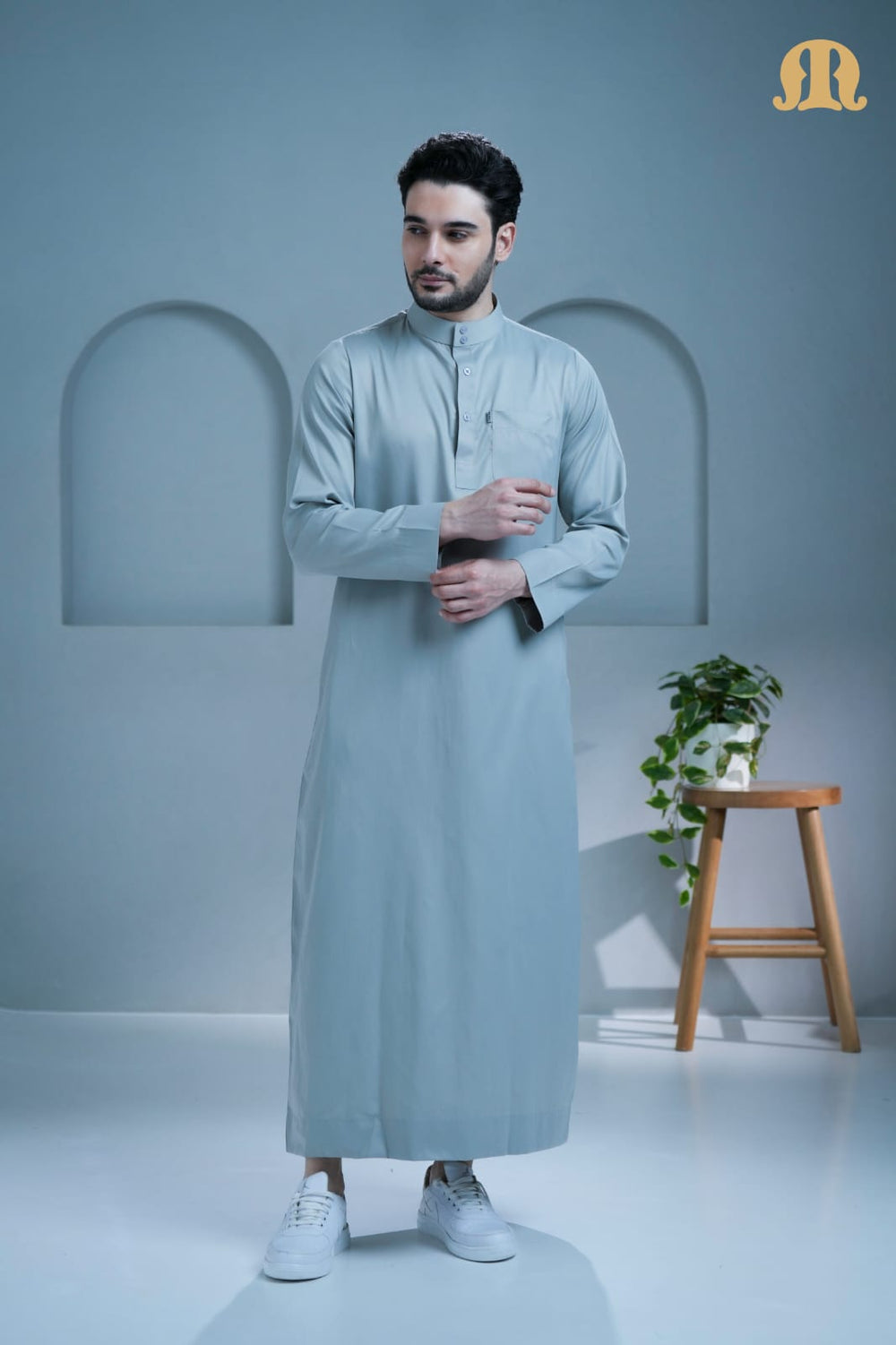 Mashroo Classics Saudi Thobe L Grey