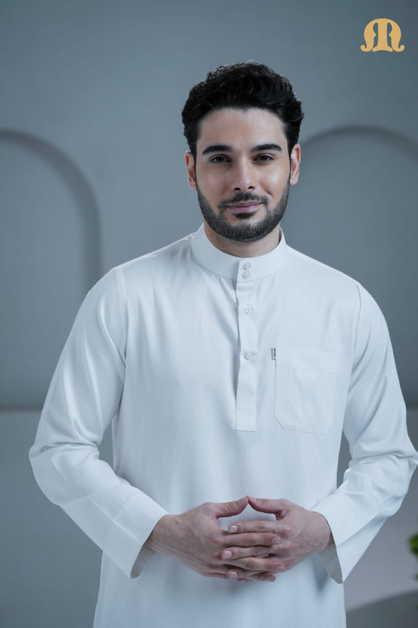 Mashroo Classics Saudi Thobe White