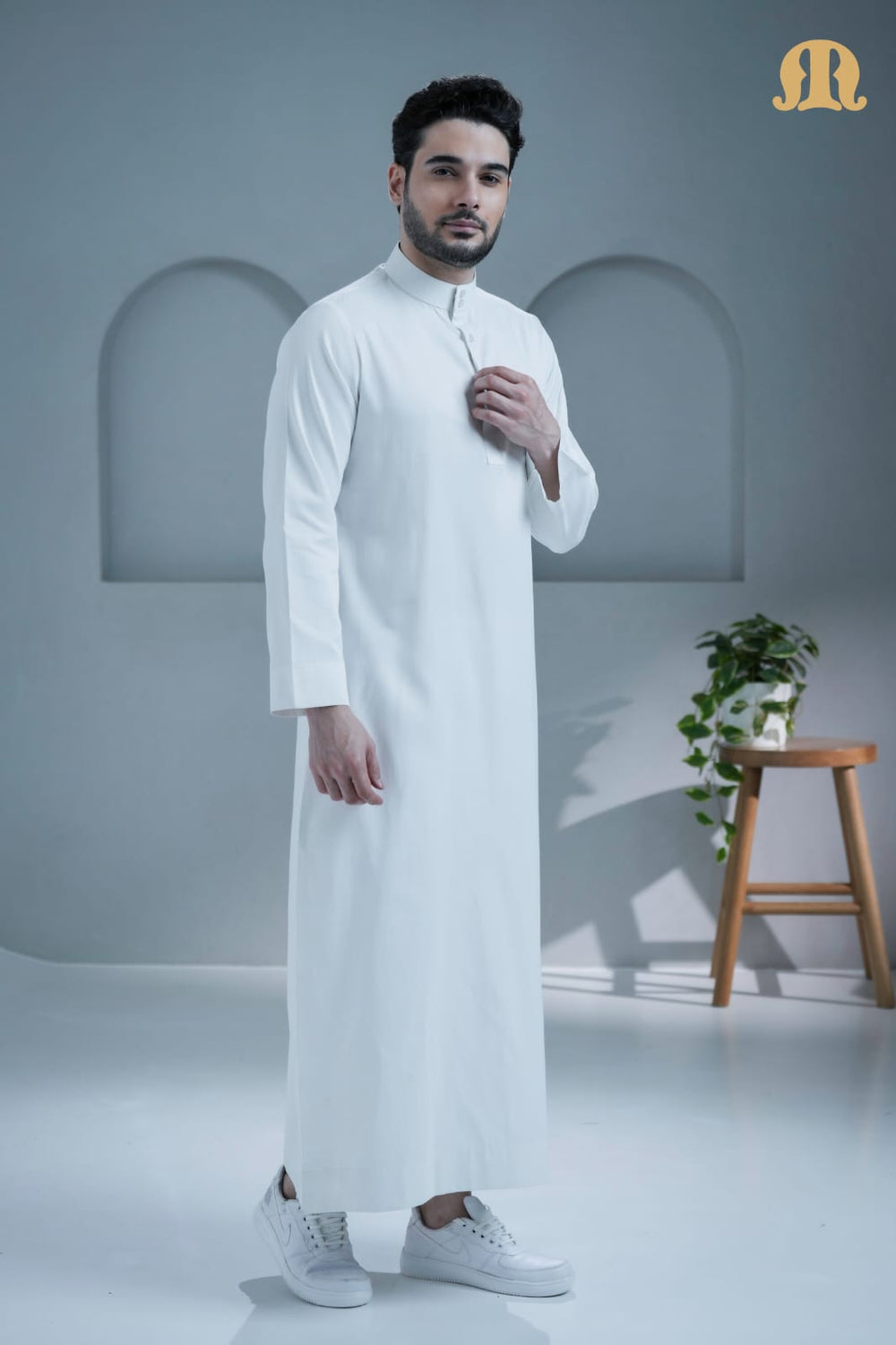 Mashroo Classics Saudi Thobe White