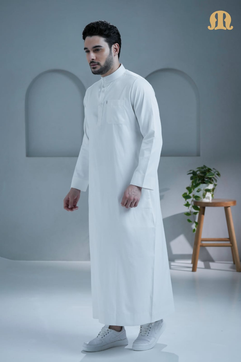 Mashroo Classics Saudi Thobe White