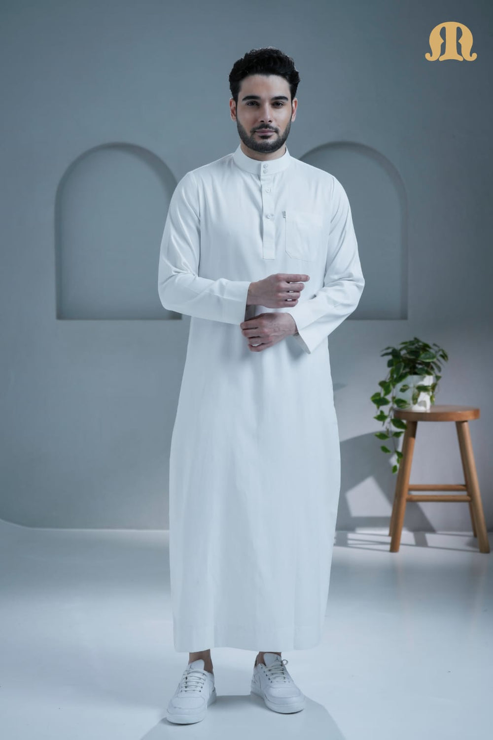 Mashroo Classics Saudi Thobe White