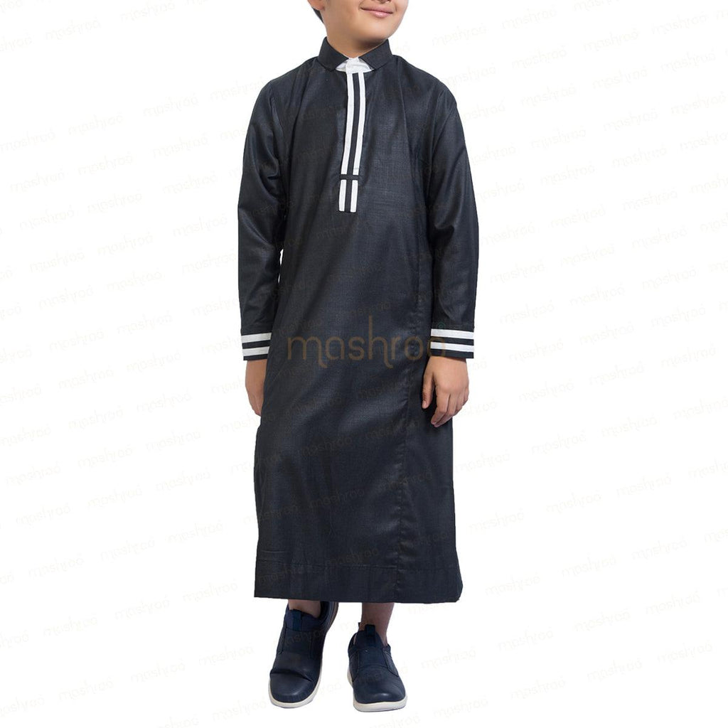 Black Tux Thobe for Kids - Mashroo