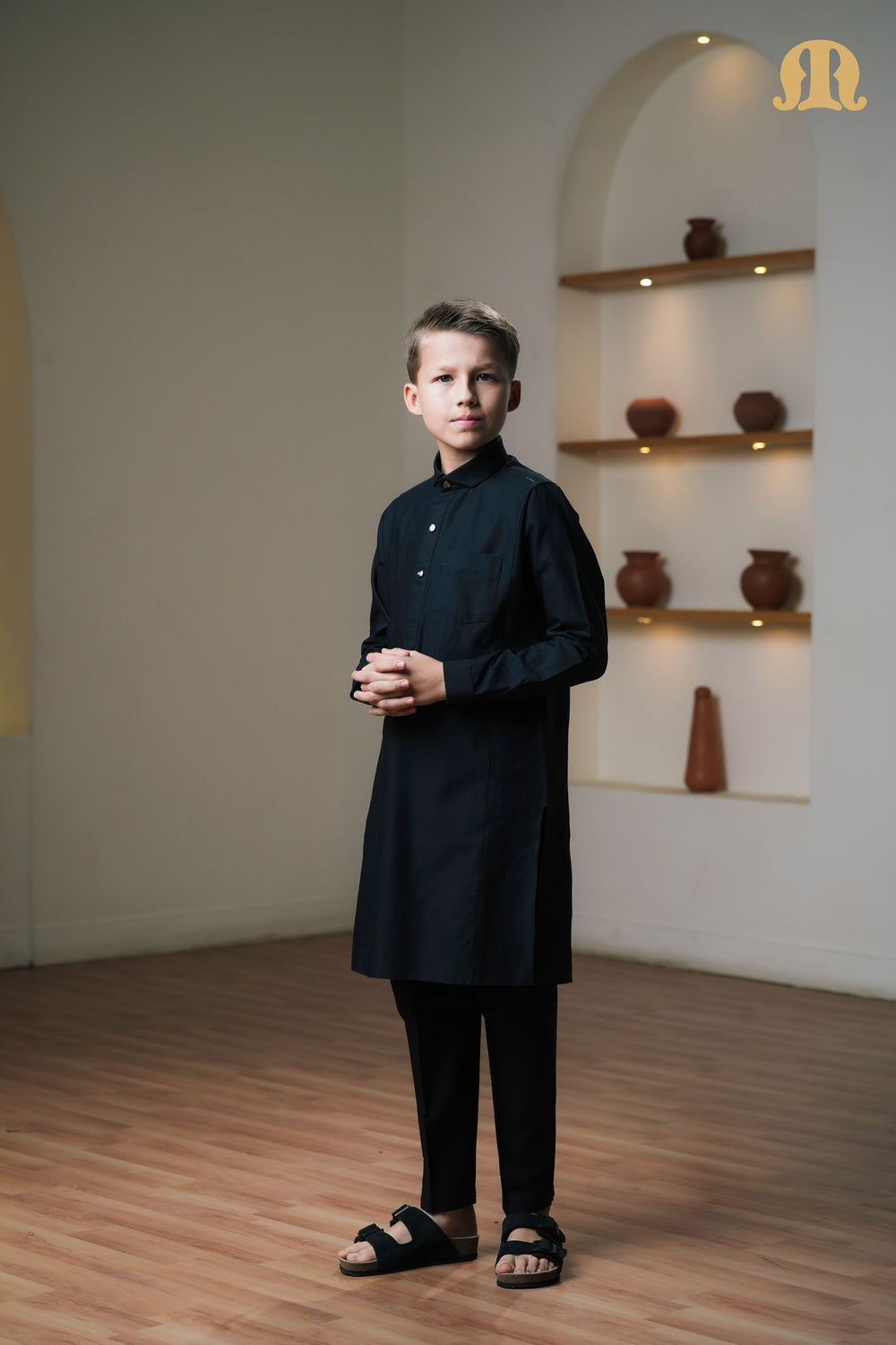 Asiri Black Kali Kurta Set Kids