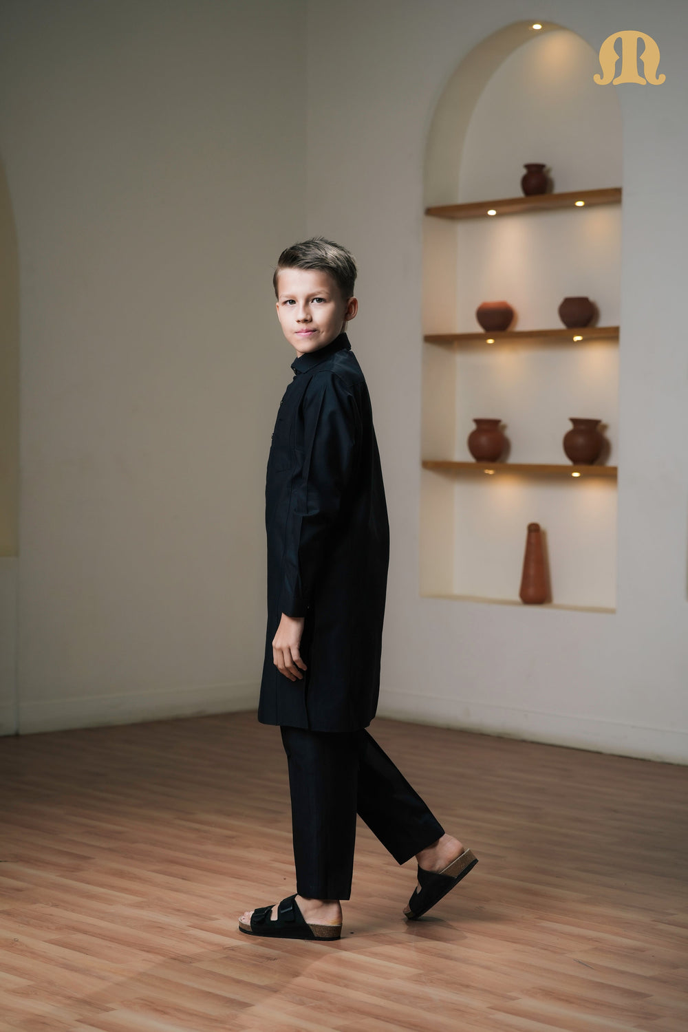 Asiri Black Kali Kurta Set Kids