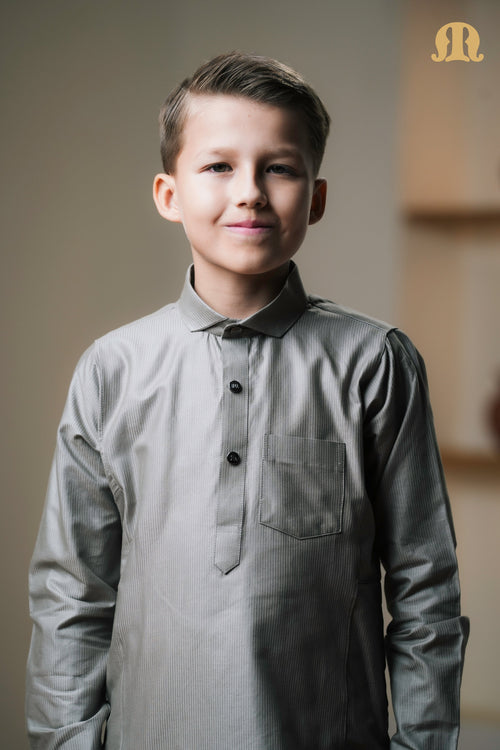 Asiri Grey Kali Kurta Set Boys