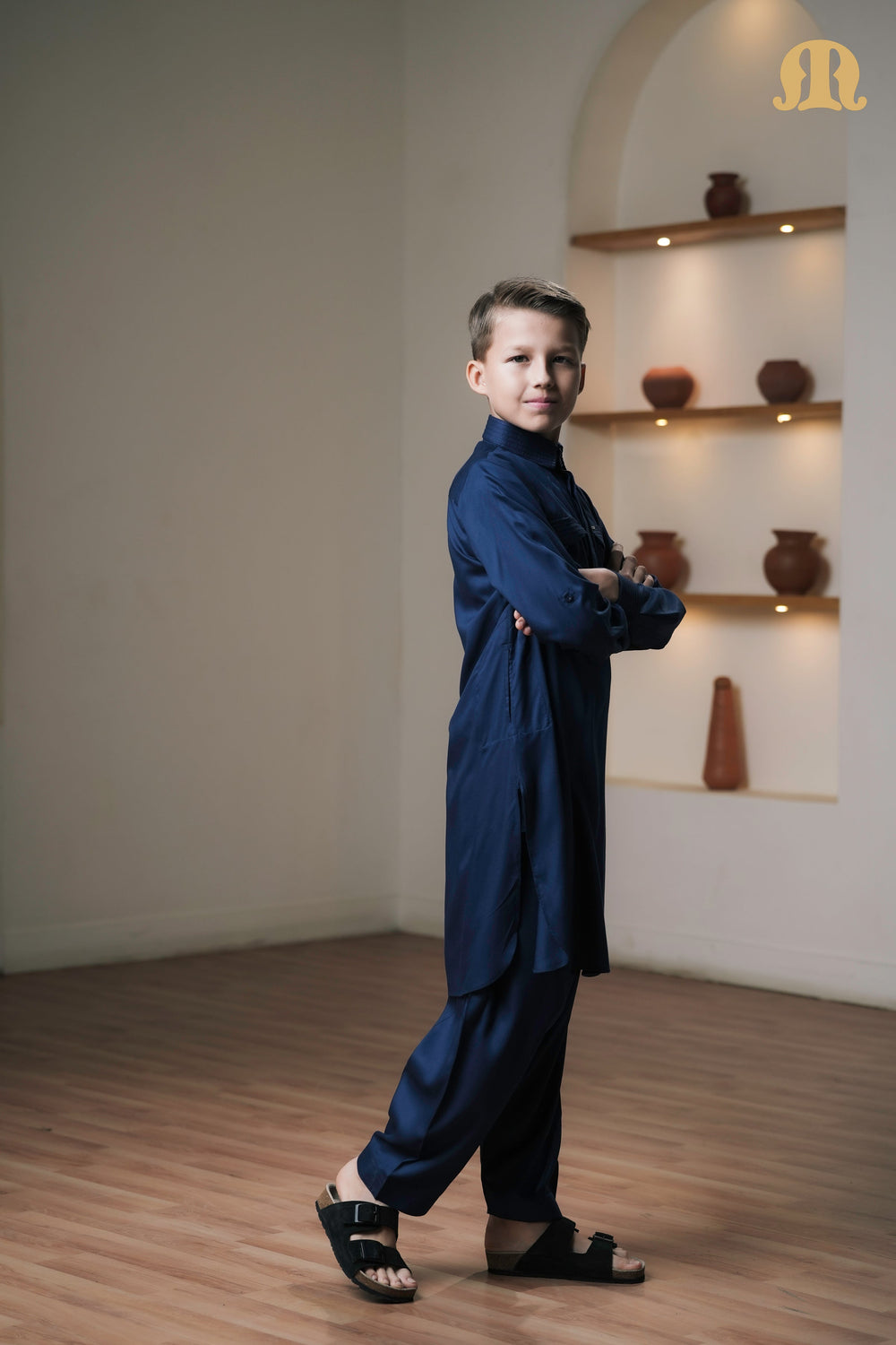 Kikan Blue Pathani Set Kids