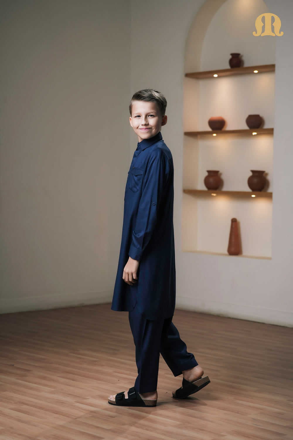 Kikan Blue Pathani Set Kids
