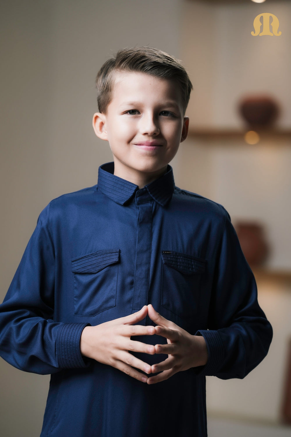 Kikan Blue Pathani Set Kids