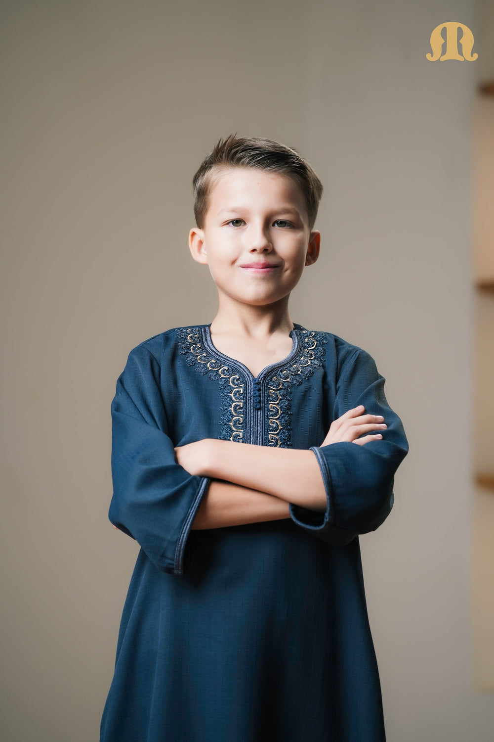 Navy Maksur Moroccan Thobe Boys