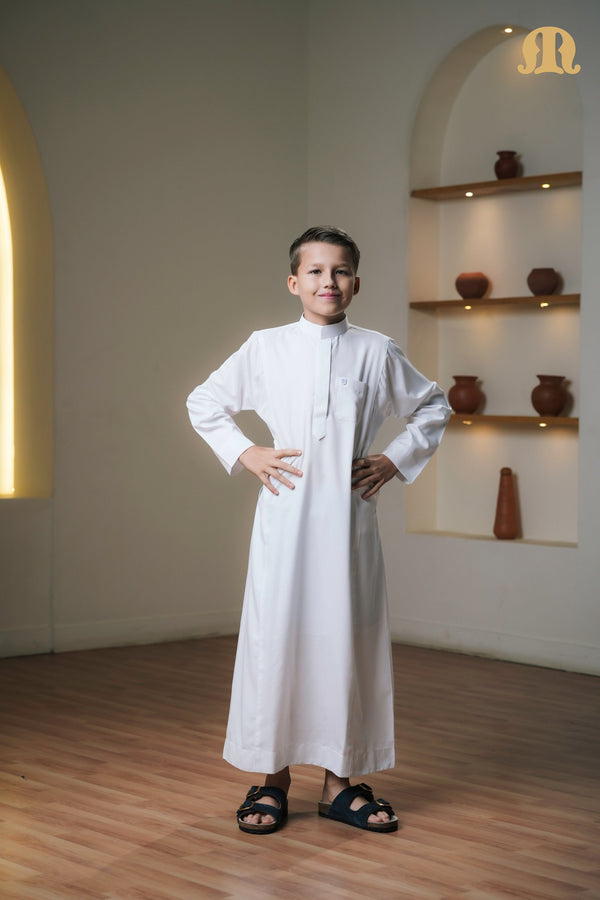 Kurvig Saudi 2.0 White Thobe Boys