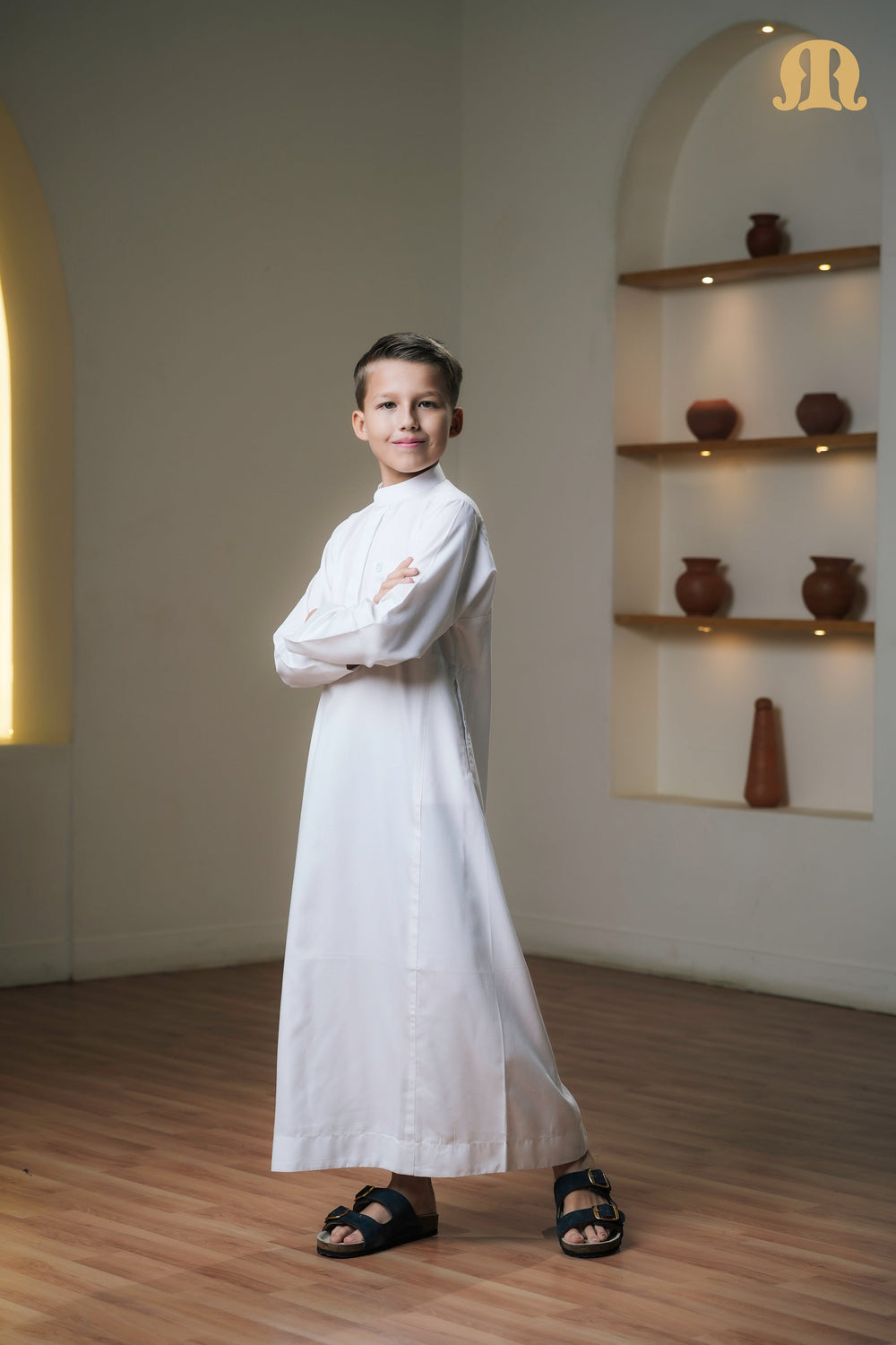 Kurvig Saudi 2.0 White Thobe Boys