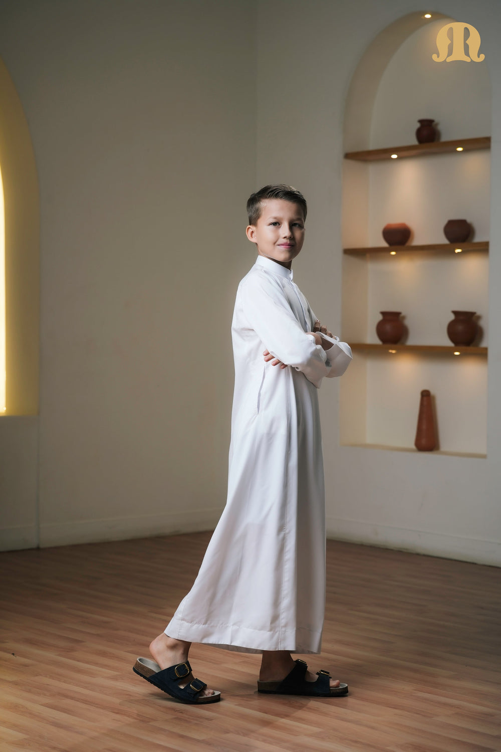 Kurvig Saudi 2.0 White Thobe Boys