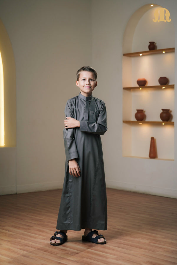 Kurvig Saudi 2.0 Grey Thobe Kids