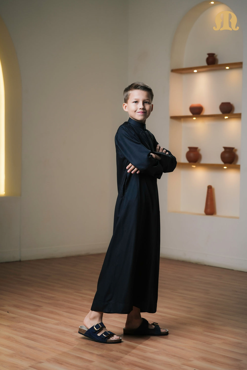 Kurvig Saudi 2.0 Black Thobe Kids