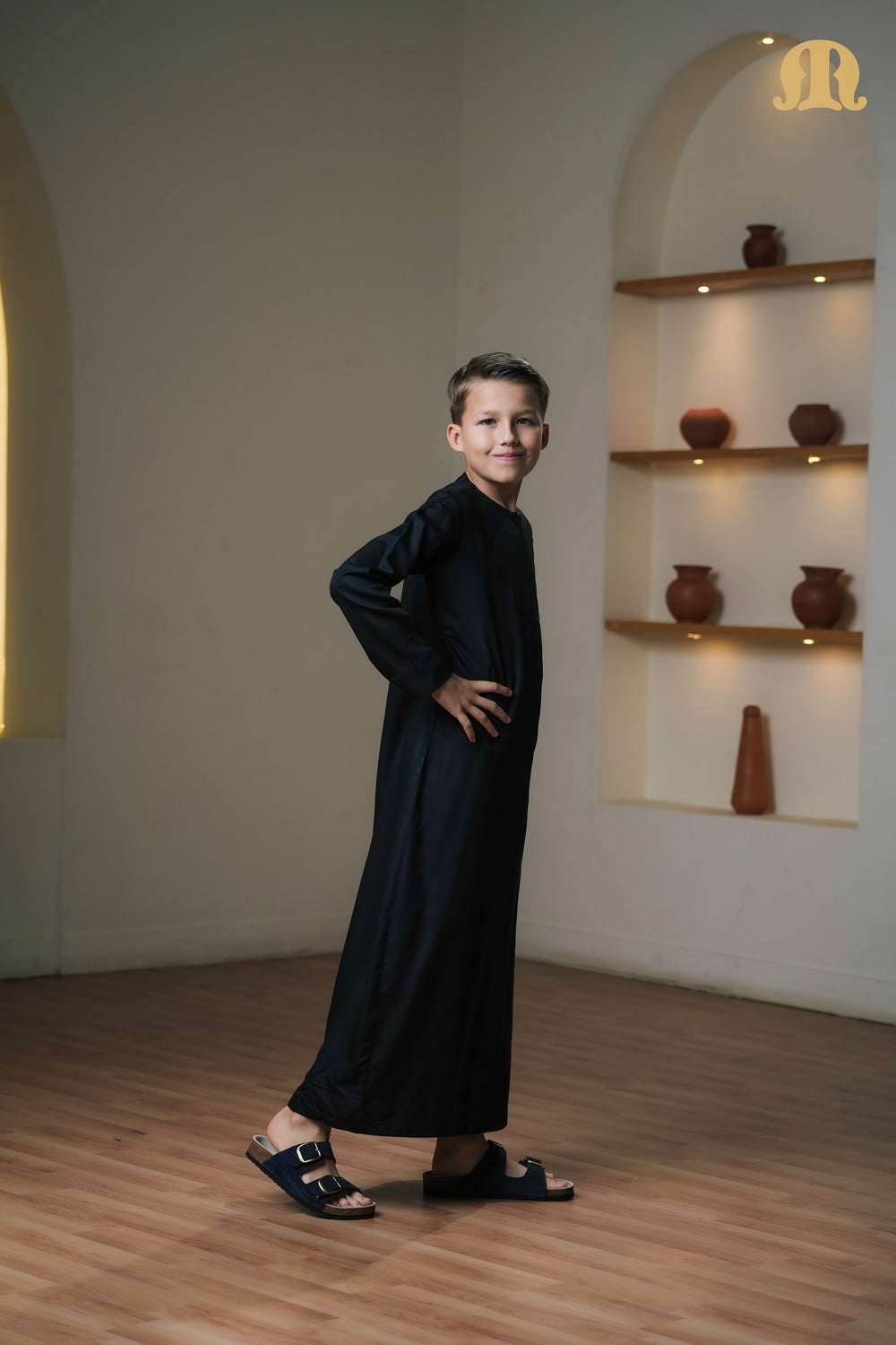 Kurvig Omani 2.0 Black Thobe Boys