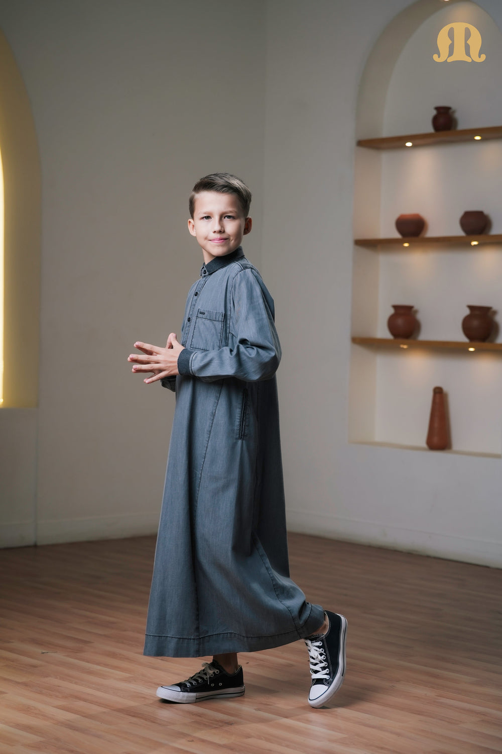 Black Koto Denim Thobe Boys