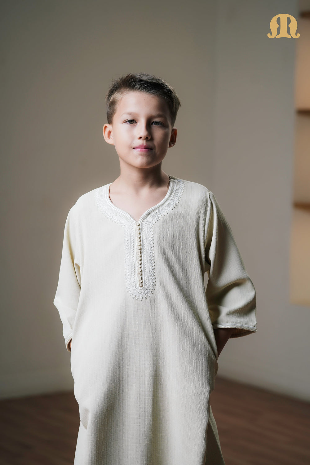 Cream Qalil Moroccan Thobe Boys