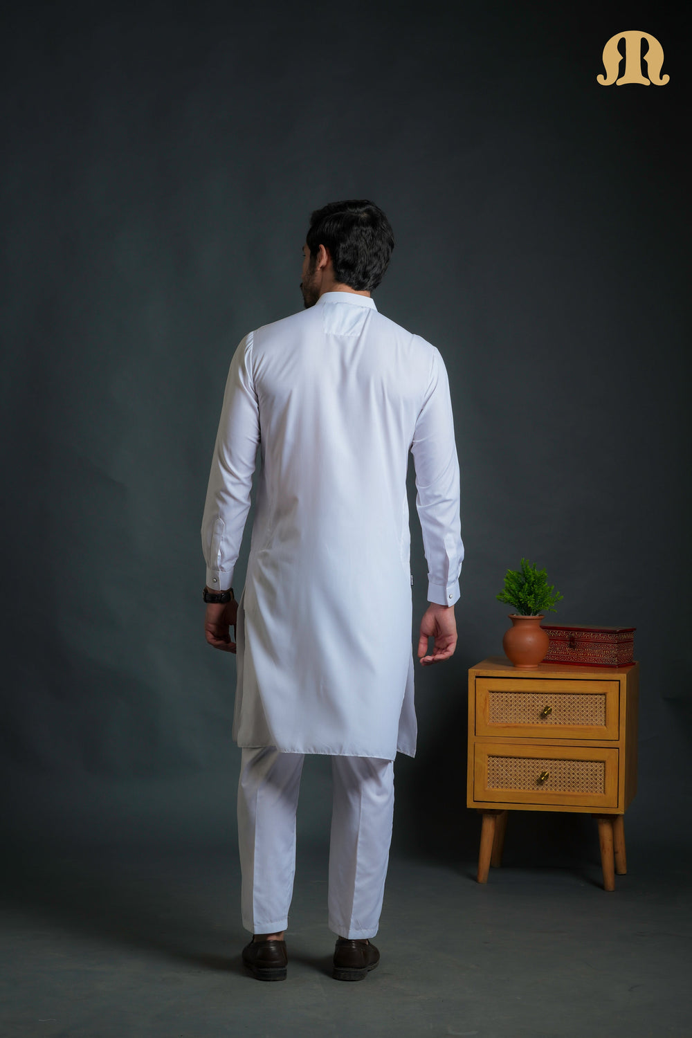 Sobrio Embroidered White Kurta Set Men