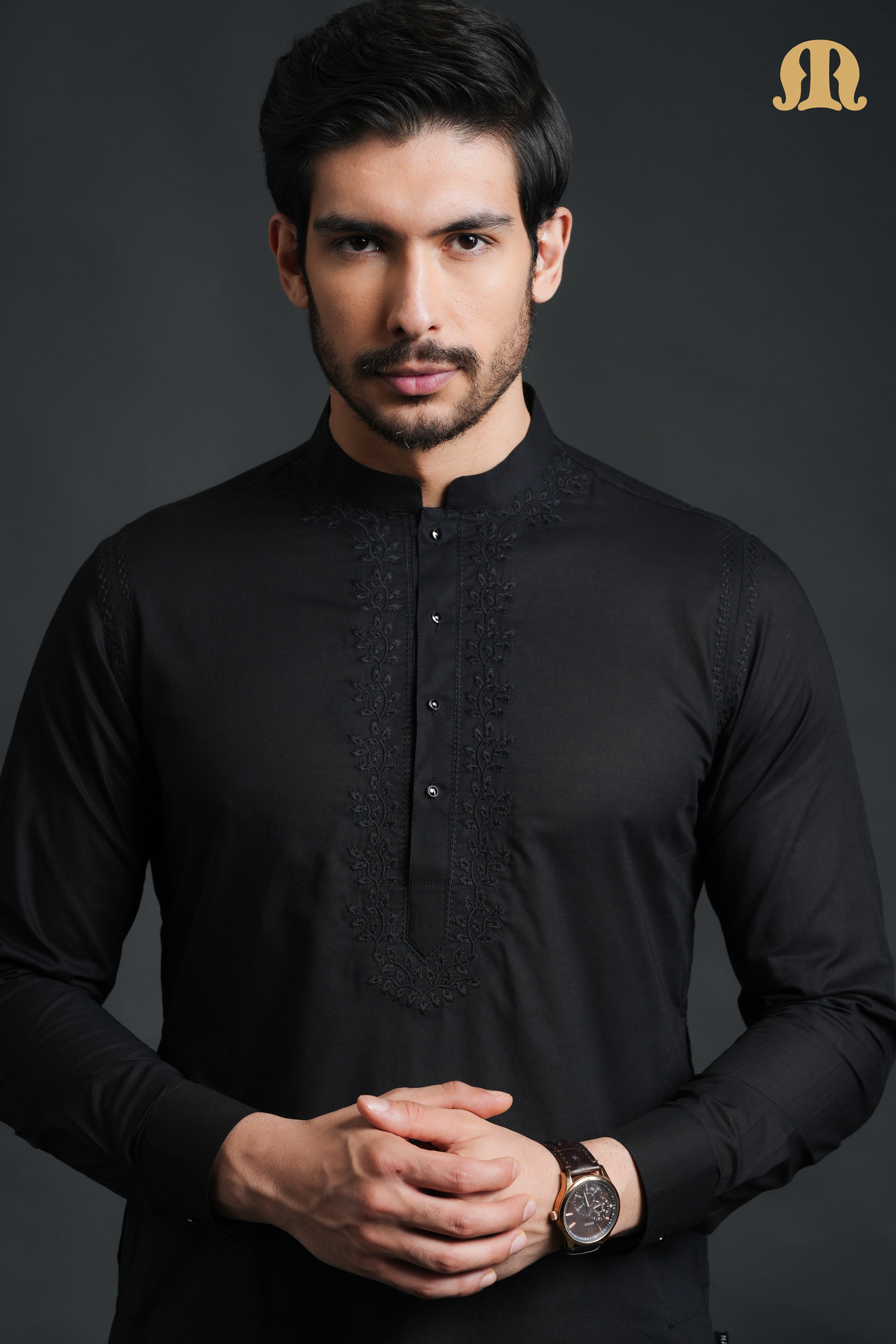 Sukuti Black Kurta Set Men