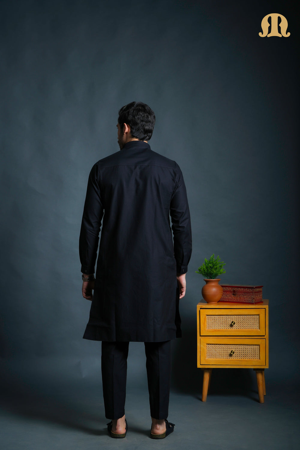 Asiri Black Kali Kurta Set Men