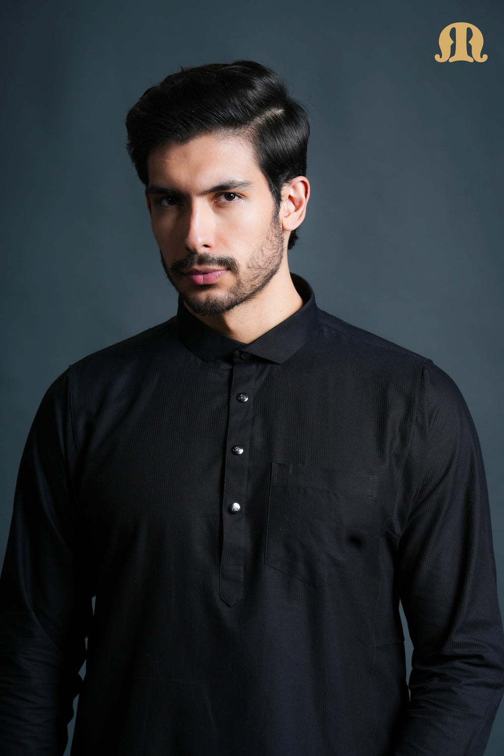 Asiri Black Kali Kurta Set Men