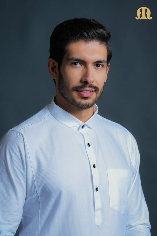 Asiri White Kali Kurta Set Men