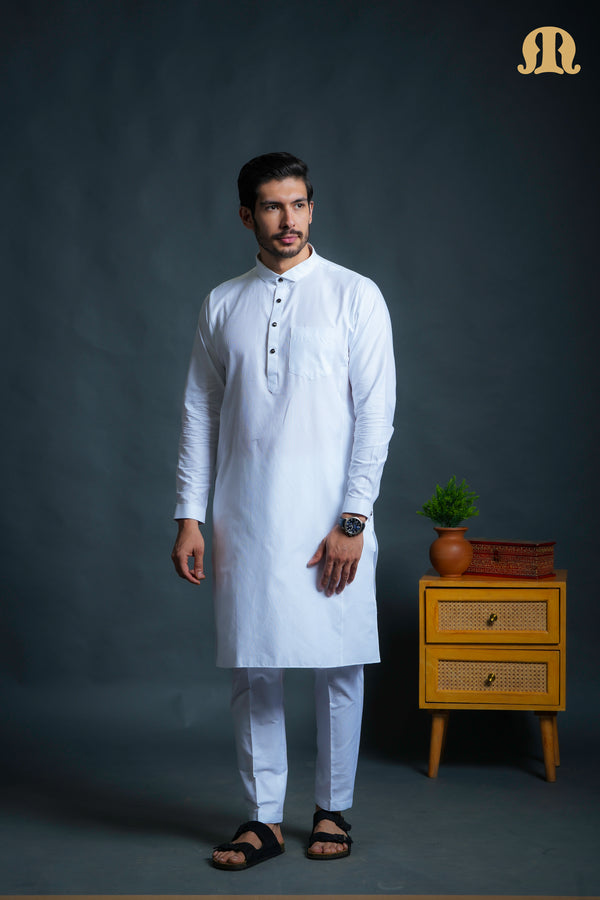 Asiri White Kali Kurta Set Men