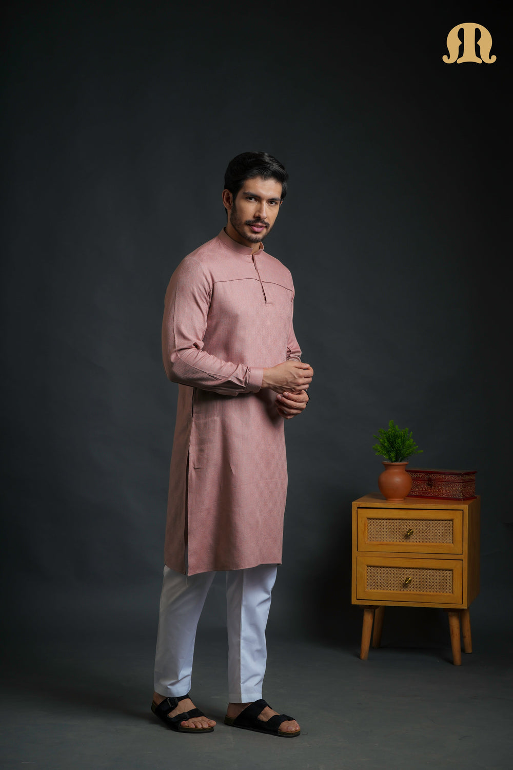 Sifir Pink Kurta Set Men