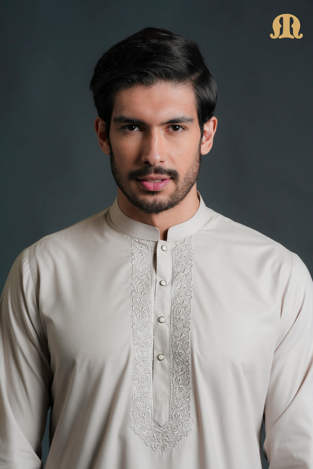 Sobrio Embroidered Pink Kurta Set Men