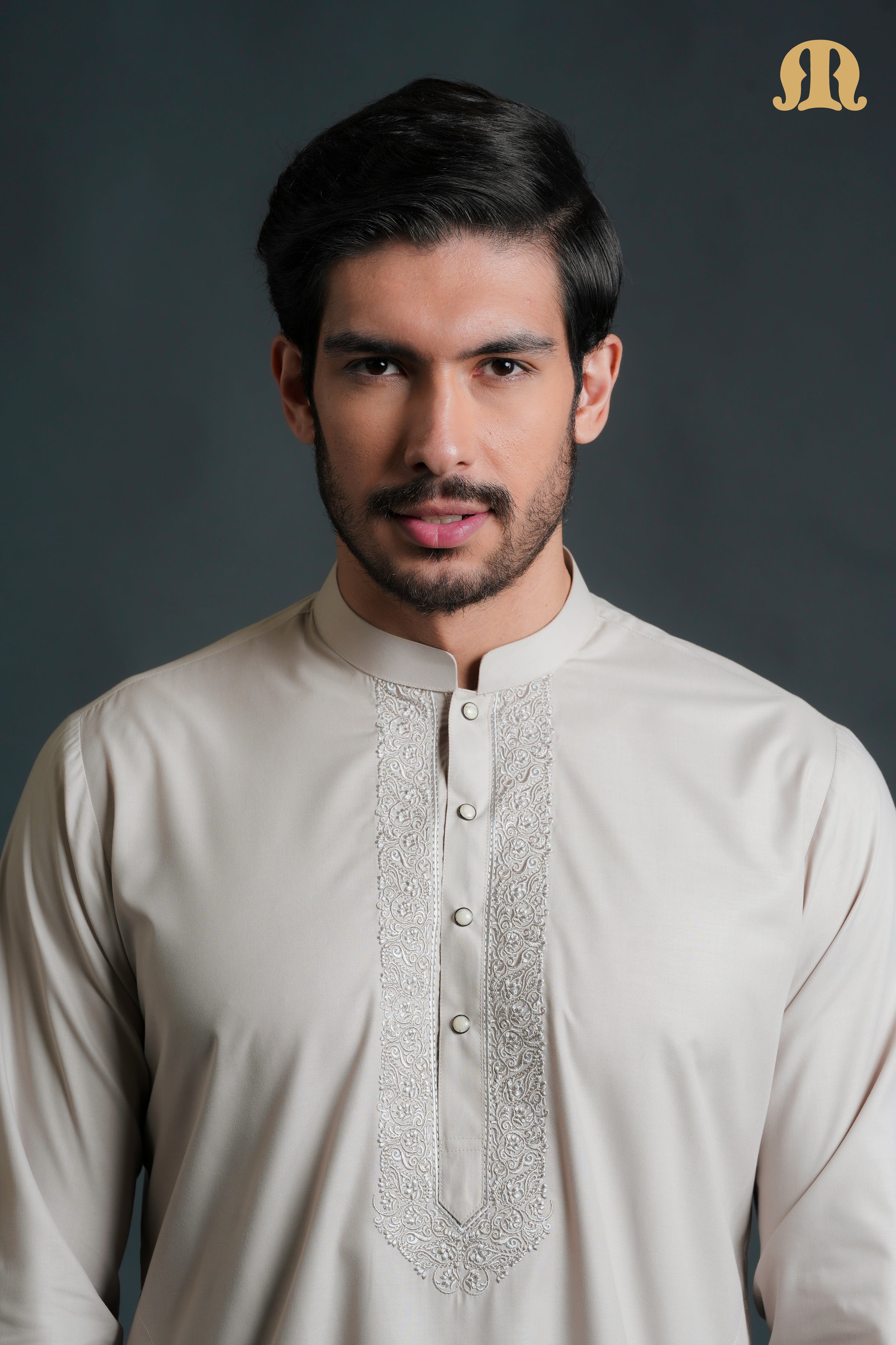 Sobrio Embroidered Pink Kurta Set Men