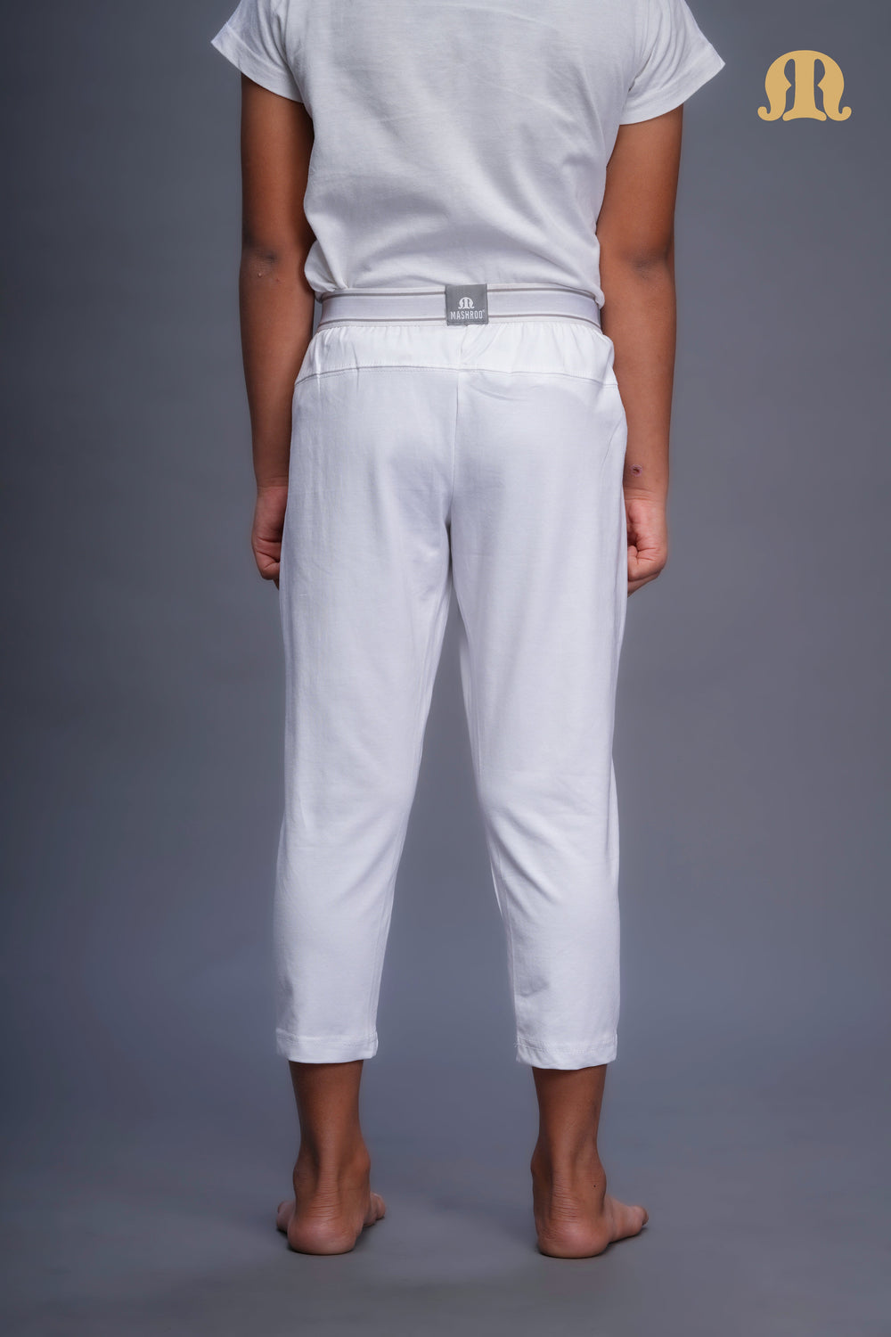 3/4 Knit Izaar White Kid