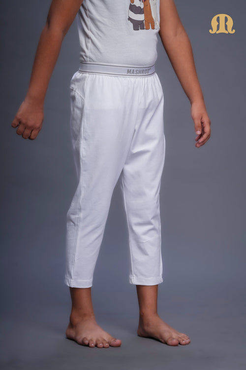 3/4 Knit Izaar White Boy