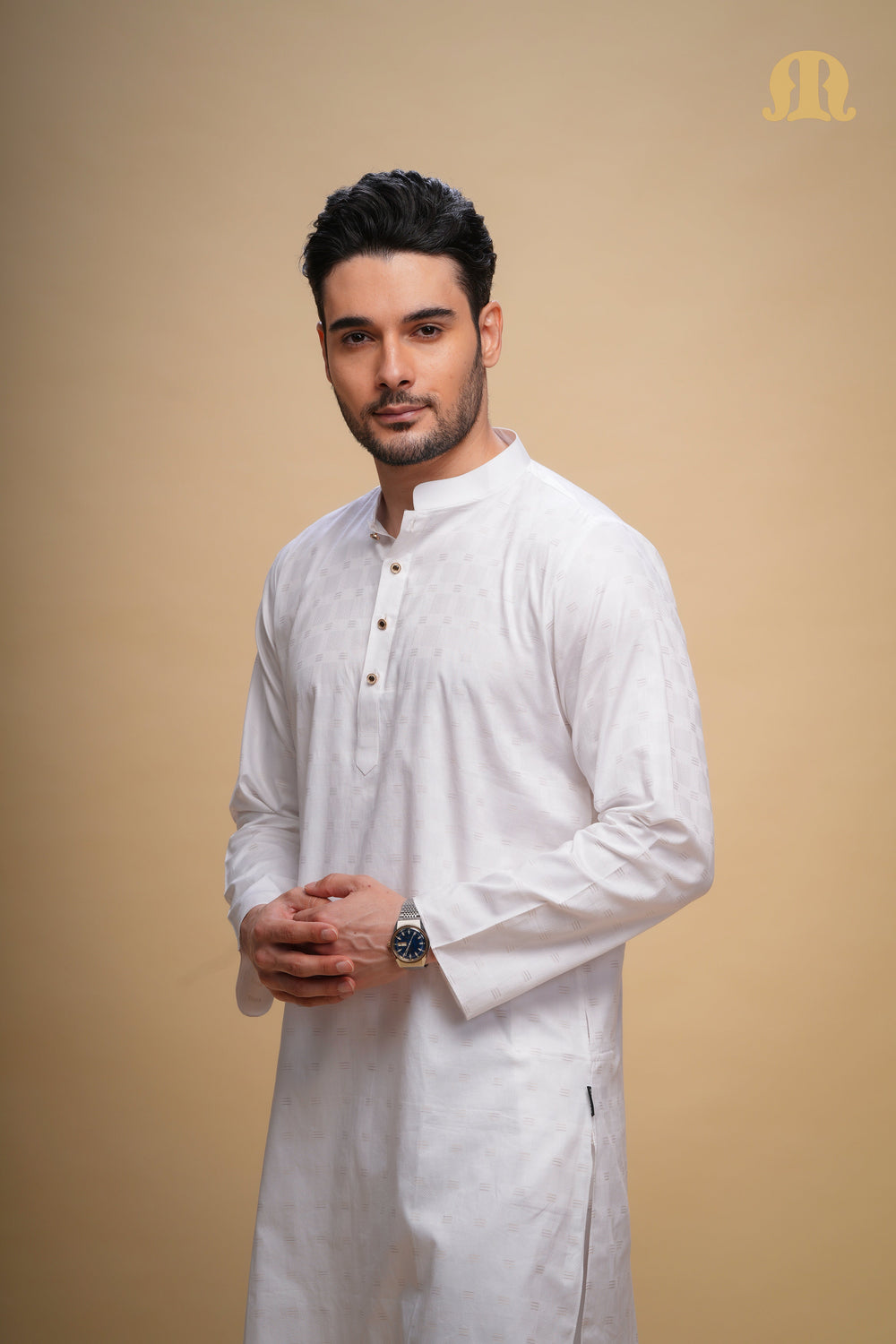 Yamuk Kurta White Set Men