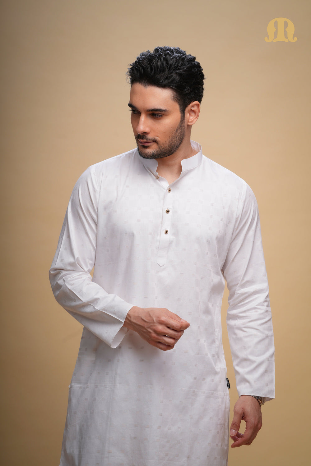 Yamuk Kurta White Set Men