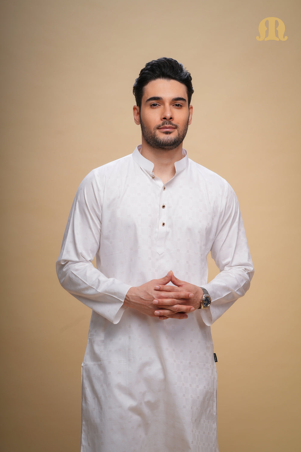 Yamuk Kurta White Set Men