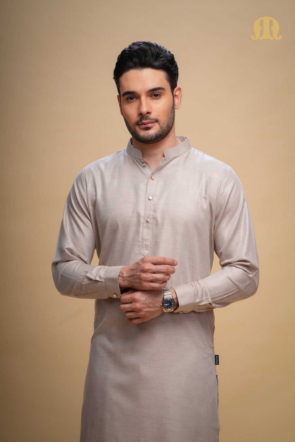 Yatay Kurta Peach Set Men