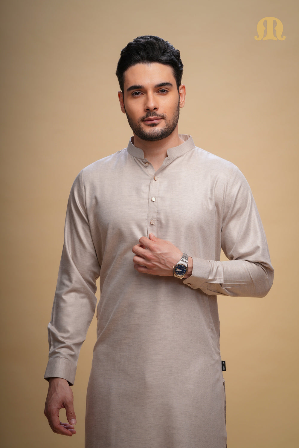 Yatay Kurta Peach Set Men