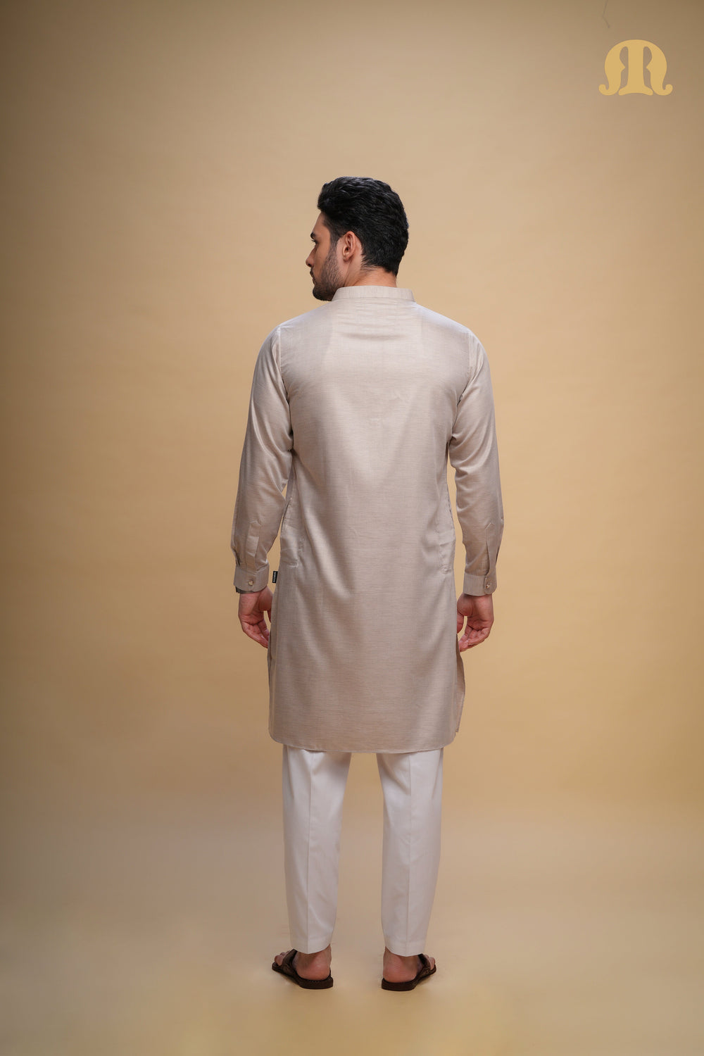 Yatay Kurta Peach Set Men