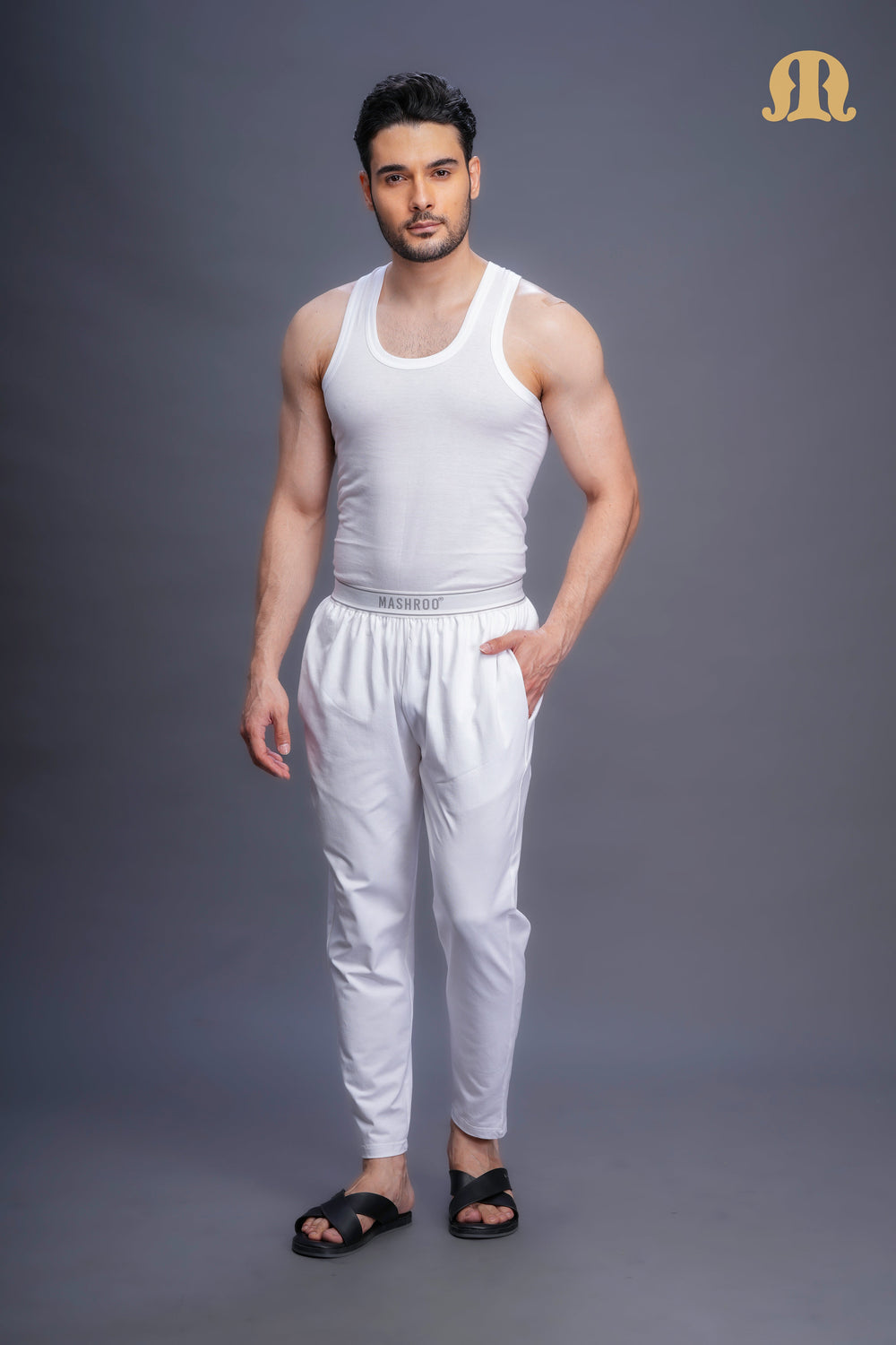 Asticus Knitted Short Kurta Payjama Set L Grey Men