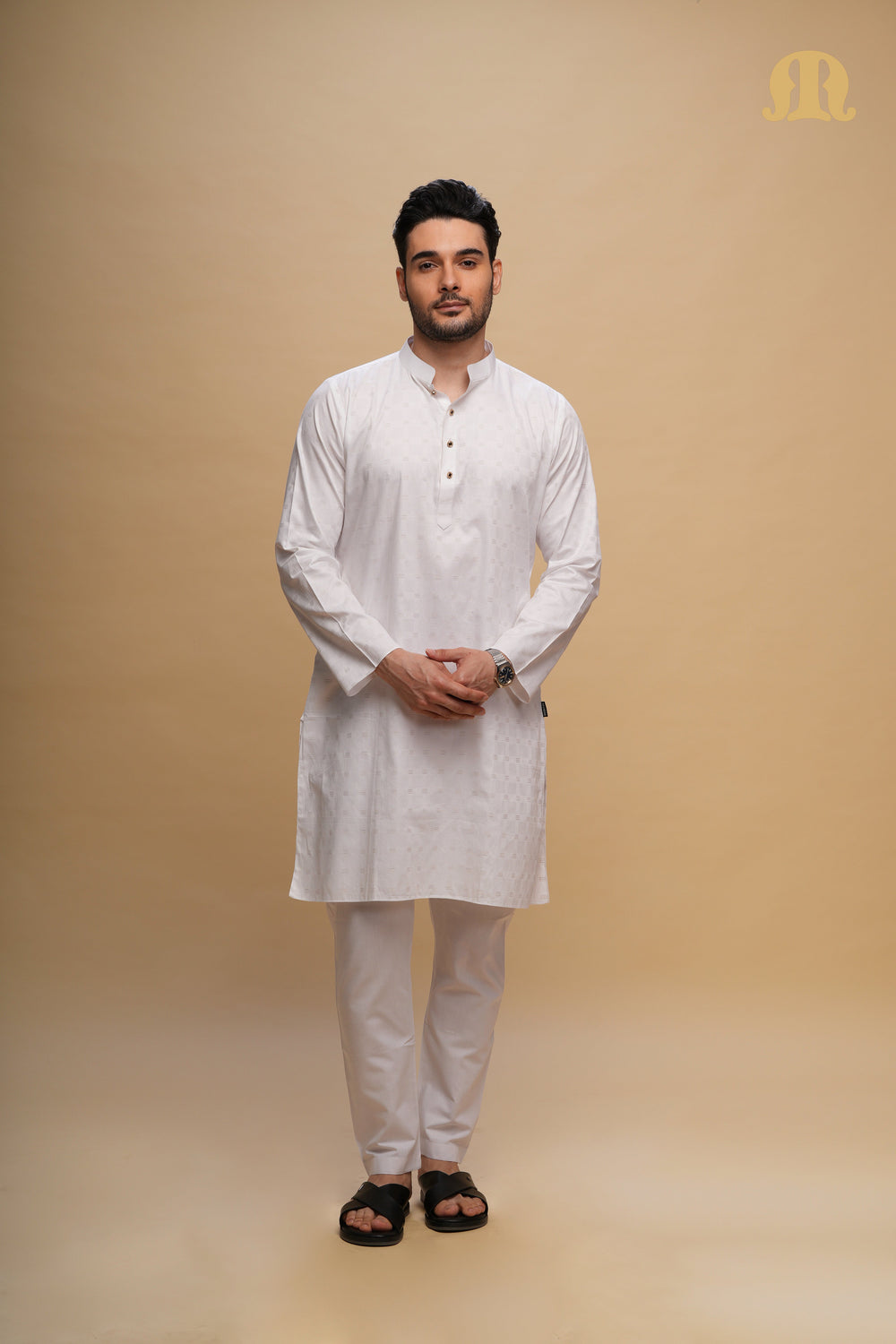 Yamuk Kurta White Set Men