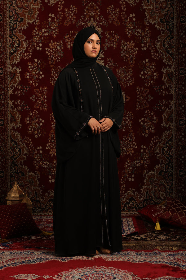 Crystal Embellished Batwing Abaya