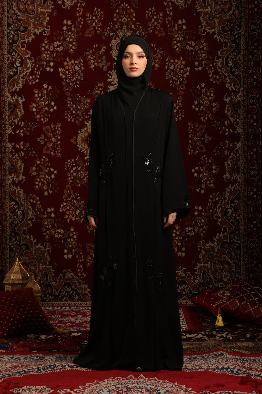 Embellished Pleat Abaya